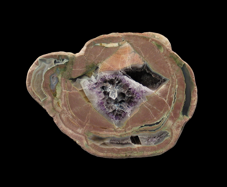 Amethyst and Chalcedony geode, Dugway Mountains District, Dugway Range, Tooele County, Utah 
